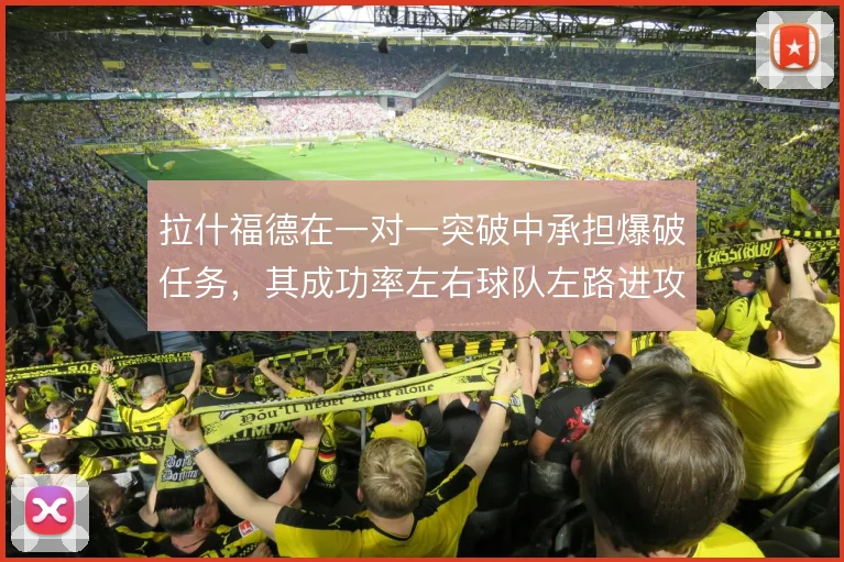 拉什福德在一对一突破中承担爆破任务，其成功率左右球队左路进攻上限